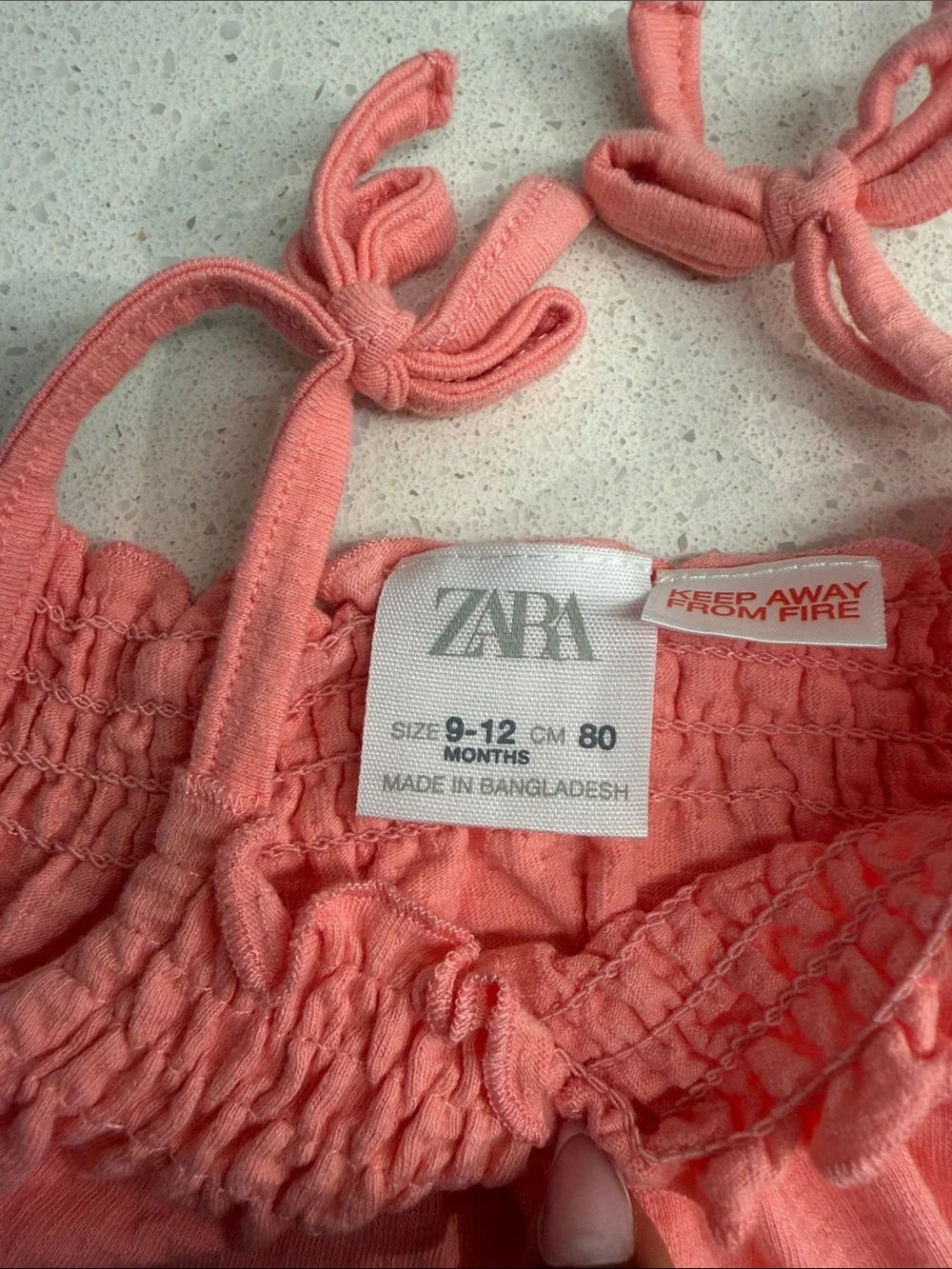 Zara Coral baby girl  Two-Piece Tank & Shorts Set 9-12 months